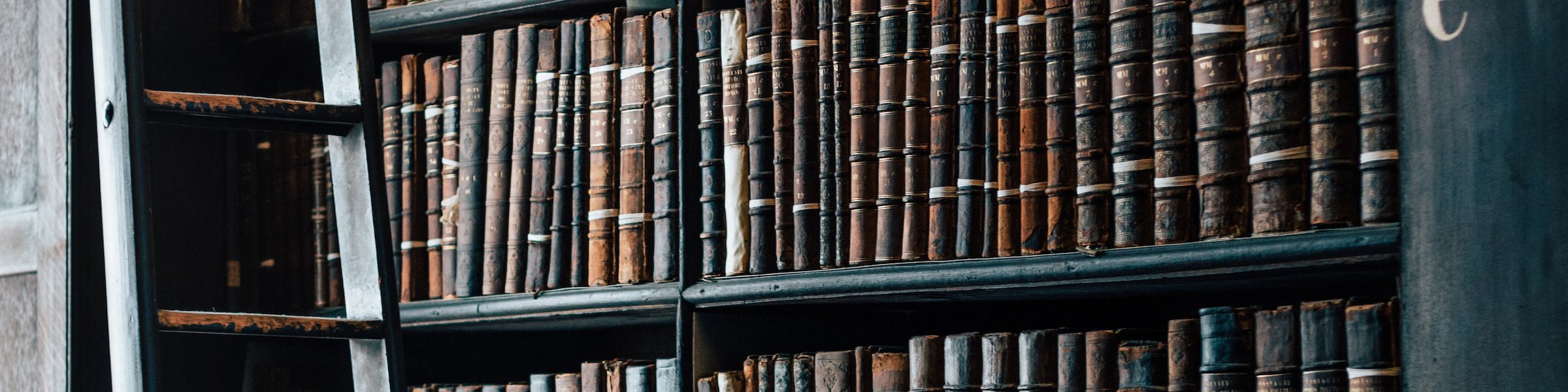 Books on bookshelf